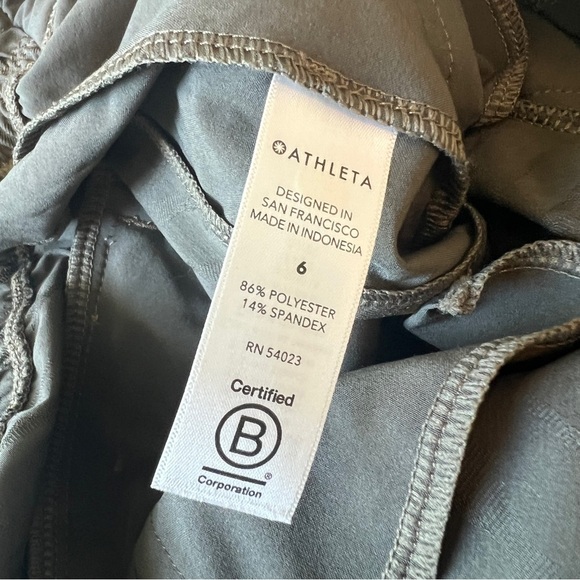 ATHLETA Brooklyn Textured Jogger Olive Grey Athleisure Activewear Size 6 - Picture 14 of 15
